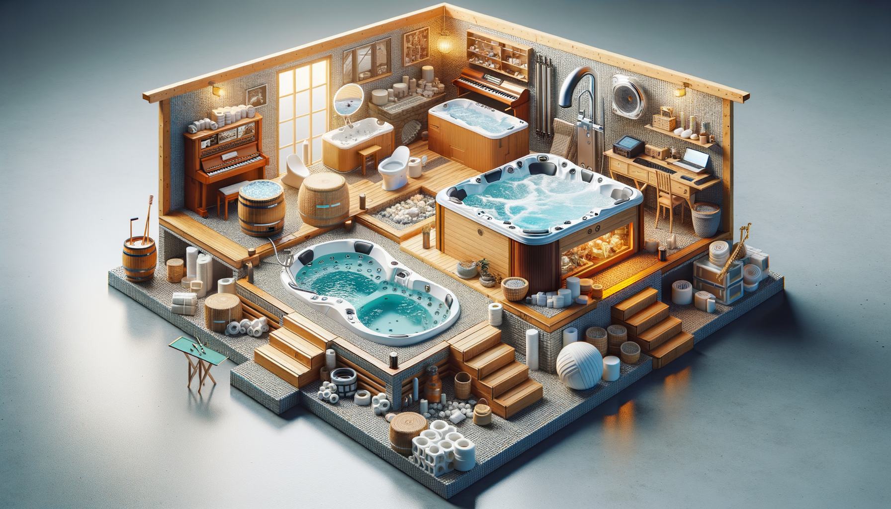 Cree un oasis de relajación en su hogar con jacuzzis y bañeras de hidromasaje